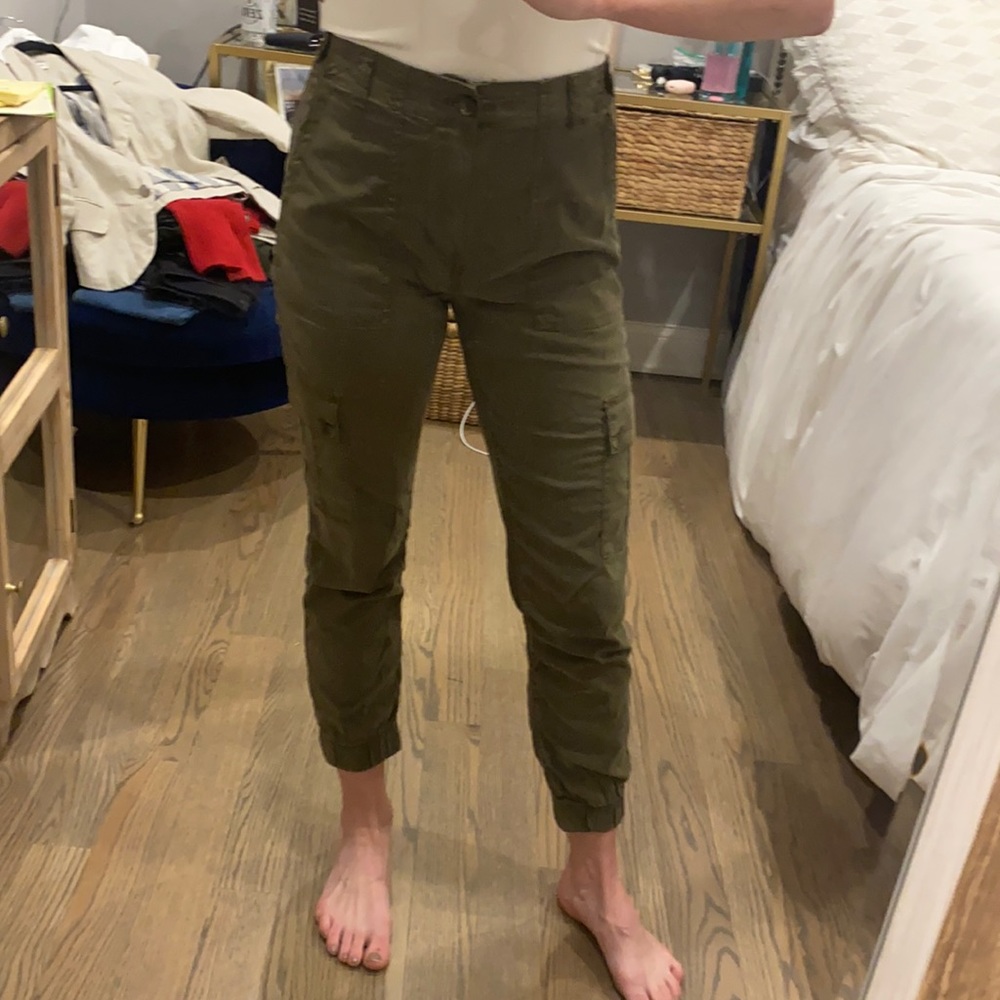 Anthropologie Green army cargo pants